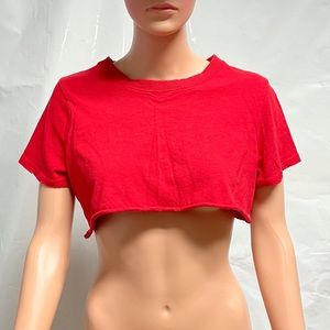 Forever 21 red underboob cropped t-shirt